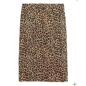 J Crew No. 2 Pencil Skirt in Leopard size 8
